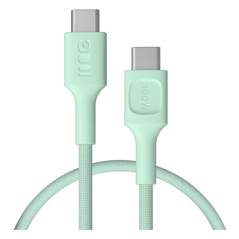 Green Cell USB-C To USB-C Cable Powerstream 100W 0.3M Green - Braided