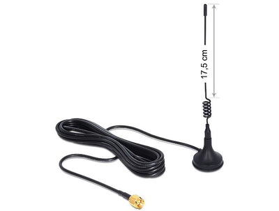 Delock Gsm / Umts Antenna Sma 3 dBi Omnidirectional With Magnetic Stand Fixed Black — image 1