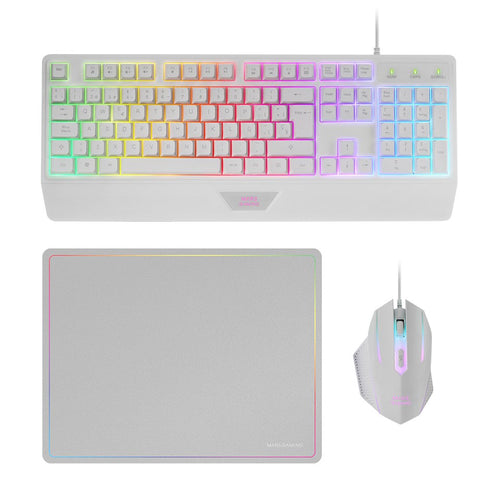 Mars Gaming Pack Gaming MCP124 Keyboard H-mech + Mouse Óptico + Mouse Pad White — image 1