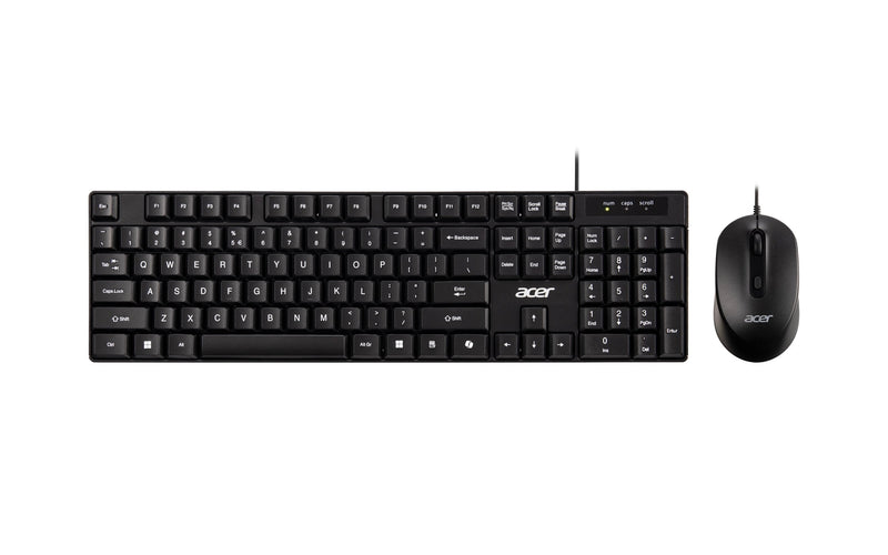 Acer Combo Set, Wired Keyboard And Mouse, AAK400, Usi Retail Pack)