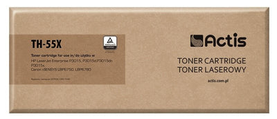 Actis Cartridge Toner TH-55X Spare Part HP 55X CE255X, Canon CRG-724H Standard 12500 Páginas Black — image 1