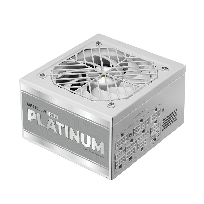 Mars Gaming Power Supply MPT1000 1000W Fan 14CM ATX 3.1 PCIE 5.1 80 Plus Platinum White
