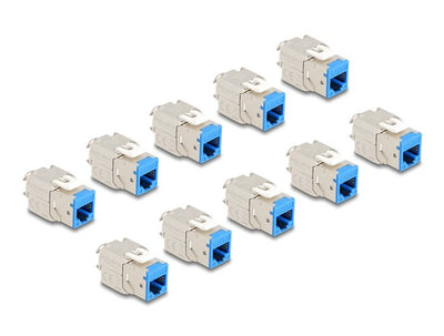 Delock Keystone Modulo RJ45 Female a Lsa CAT.6A Blue Set 10 Pieces — image 1