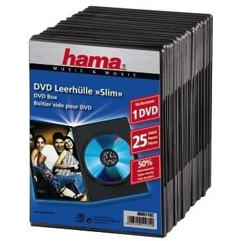 Hama Dvd Slim Box 25, Black 1 Drives Black