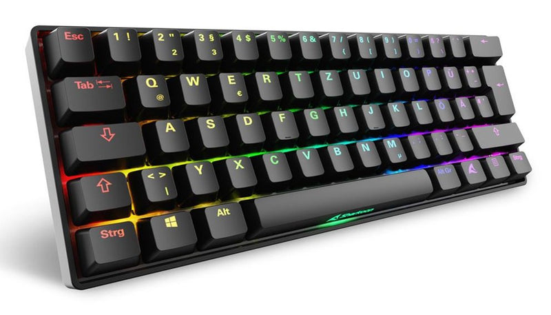 Sharkoon Skiller SGK50 S4 GEN2, Keyboard Gaming Black Disposición de, Yellow Gateron 4044951041923