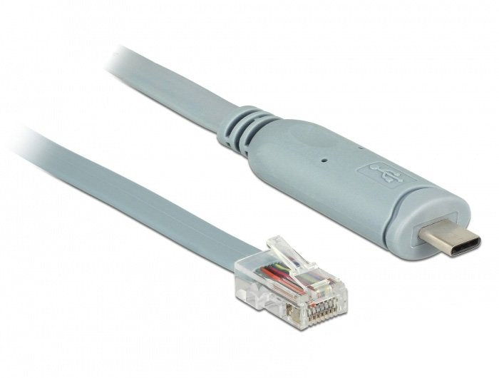 Delock Adaptador USB 2.0 Typ-c Male 1 X Seriell RS-232 RJ45 Male 5,0M