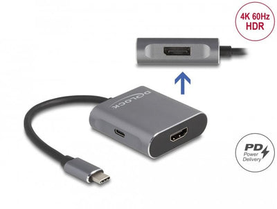 Delock 87867 Divisor USB Type-c™ (modo DP Alt) a 1 X HDMI + 1 X DisplayPort Mst With USB Type-c™ Pd — image 1