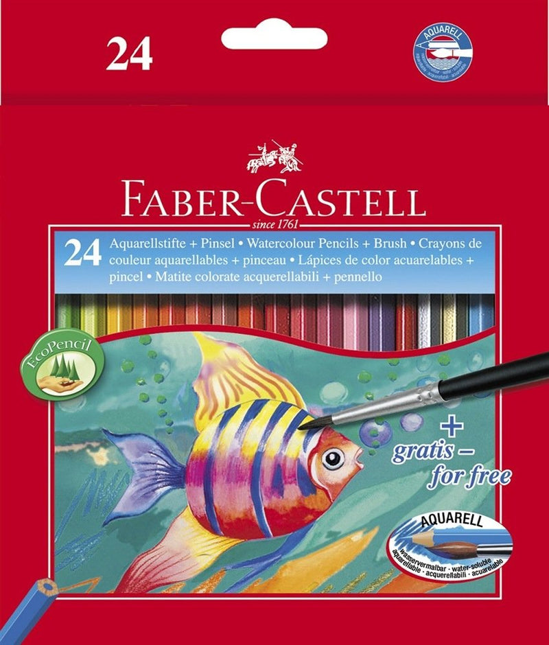 Faber Castell Pencils Colours Acuarelables Classic + Pincel Case 24 C/Surtidos