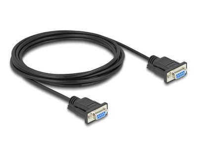Delock 86825 Cable Serie RS-232 D-SUB9 Female a Female 3M — image 1