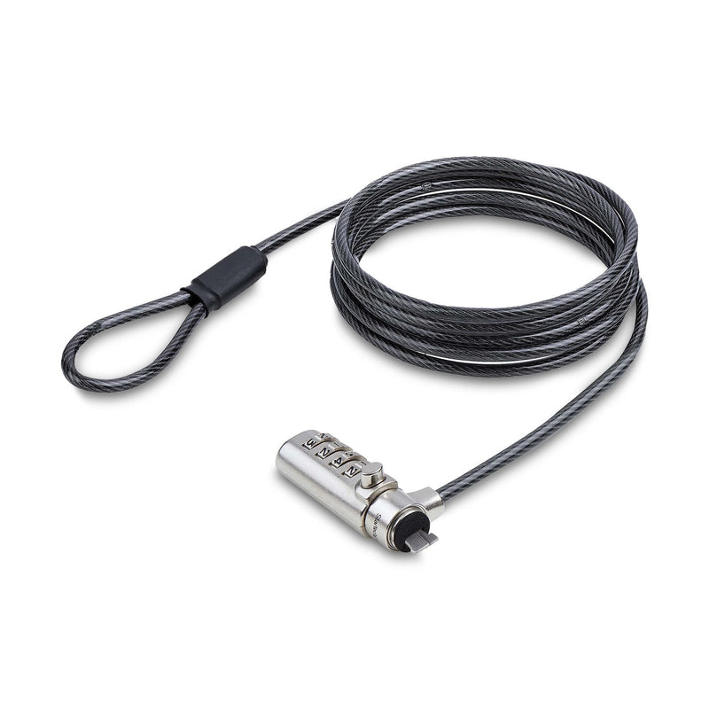 StarTech.com SSTDC4D-LAPTOP-LOCK Cable Antirrobo Black Silver 2M