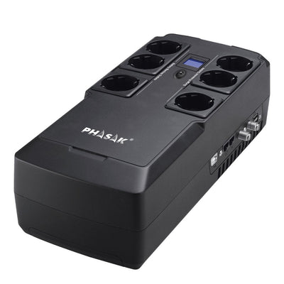 Phasak UPS Line Interactive Kryptos 800VA 480W 6 Salidas Formato Bloque — image 1