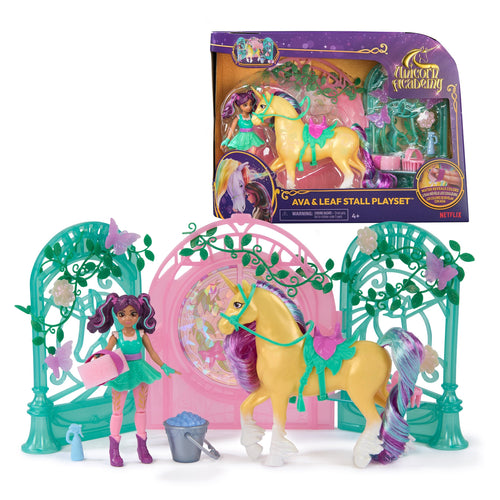 Spin Master Unicorn Academy Ava & Leaf Stall Playset — image 1