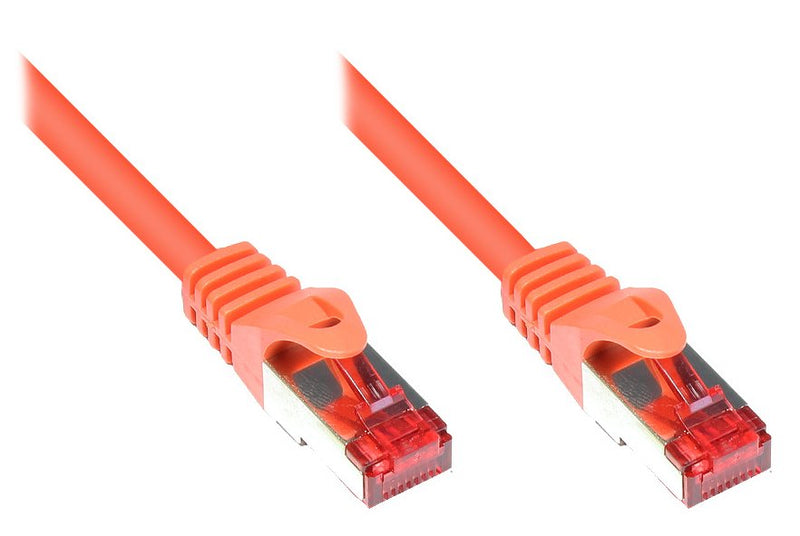Goodconnections Network Cable With Protector Pestaña, CAT.6, S FTP, Pimf, Pvc, 250MHZ, Orange 30M,
