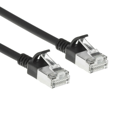 Black 3 Meters Lszh S FTP CAT.6A Slimline Patch Cable Snagless With RJ45 Connectors — image 1