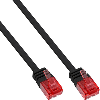 Inline Flat Ultraslim Network Cable U/UTP CAT.6 Gigabit Ready Black 15M — image 1