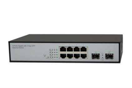Digitus Switch 8P 10/100/1000+2XSFP Met Lico*