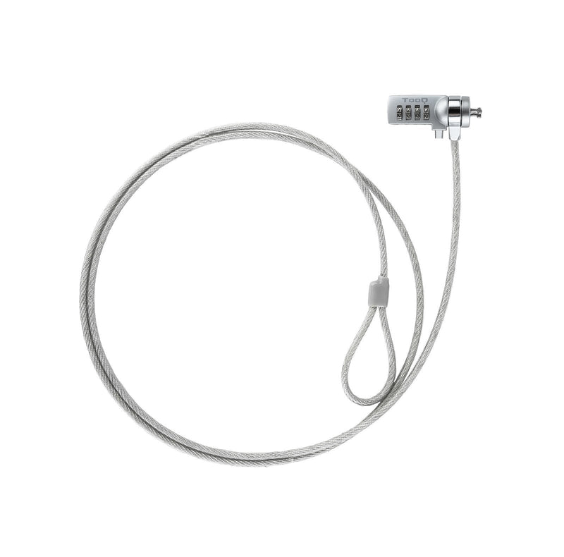 TooQ Cable Security Universal With Combinacion Laptops - Bloqueo 4 Digitos - Steel 4.5MM - Length 1.50M