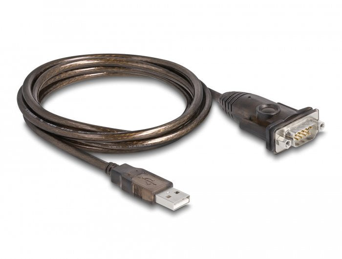 Delock Adapter USB 2.0 Tipo-a a 1 X Serial RS-232 D-sub 9 Pin Male With Tuercas 1,5M