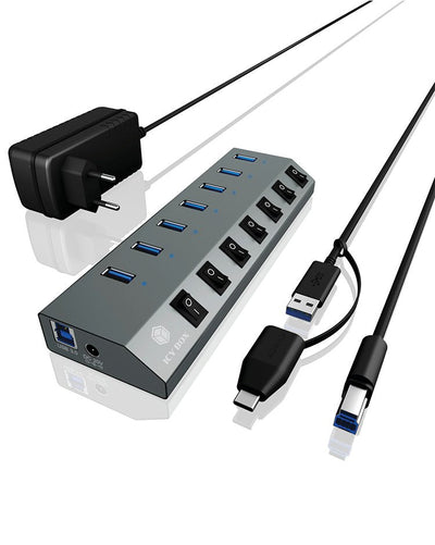 Raidsonic IB-HUB1701-C3 Hub 7 Ports USB 3.0 Type a — image 1