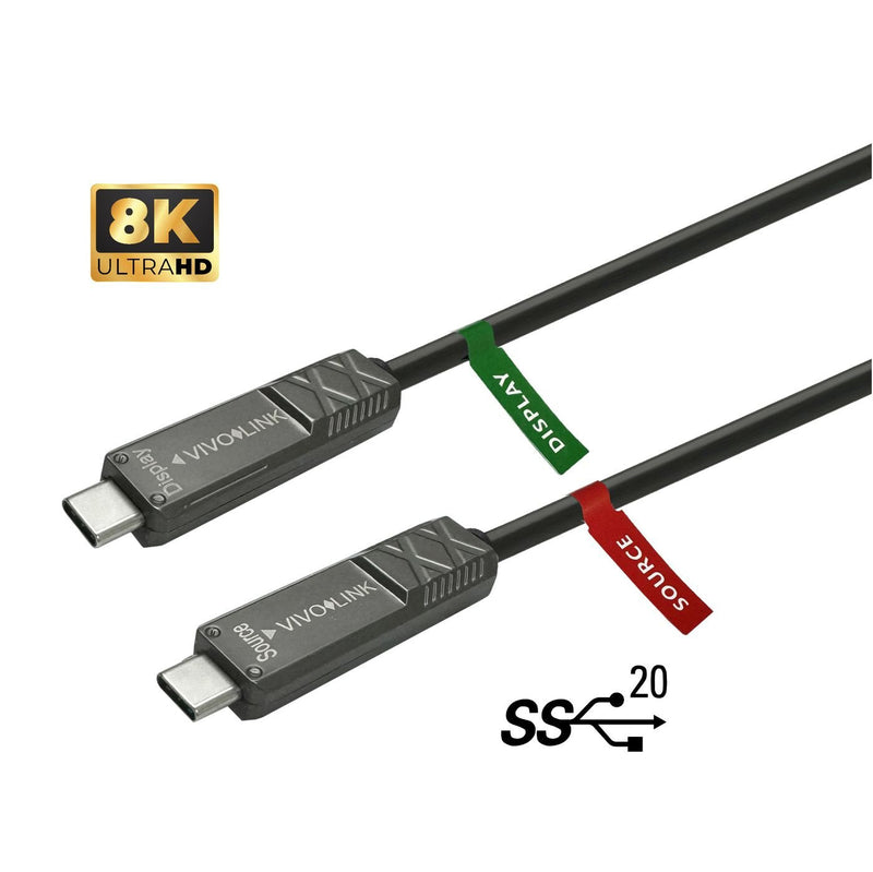 Vivolink PROUSBCMM12.5OP USB Cable USB 3.2 Gen 2 (3.1 Gen 2) 12,5M USB C Black