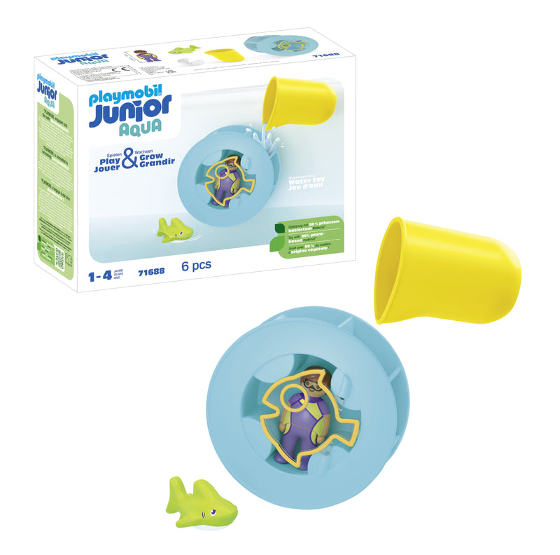 Playmobil 71688 Junior Aqua: Bañera Hidromasaje Water With Tiburón Baby 71688