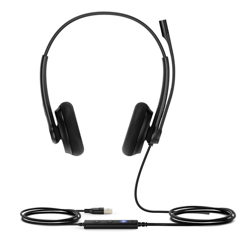 Yealink Headphones UH34 Lite Dual Teams Alámbrico Diadema USB Type a Black — image 1