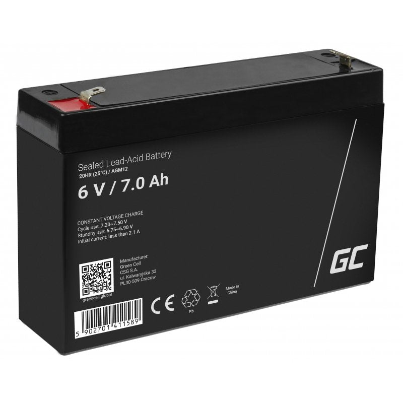 Green Cell Battery Agm 6V 7AH