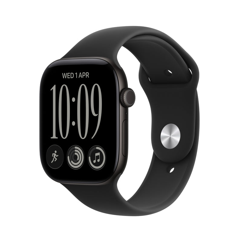 Apple Watch Series 12 GPS + Cellular 42MM Black Aluminium Case With Black Sport Band - S M