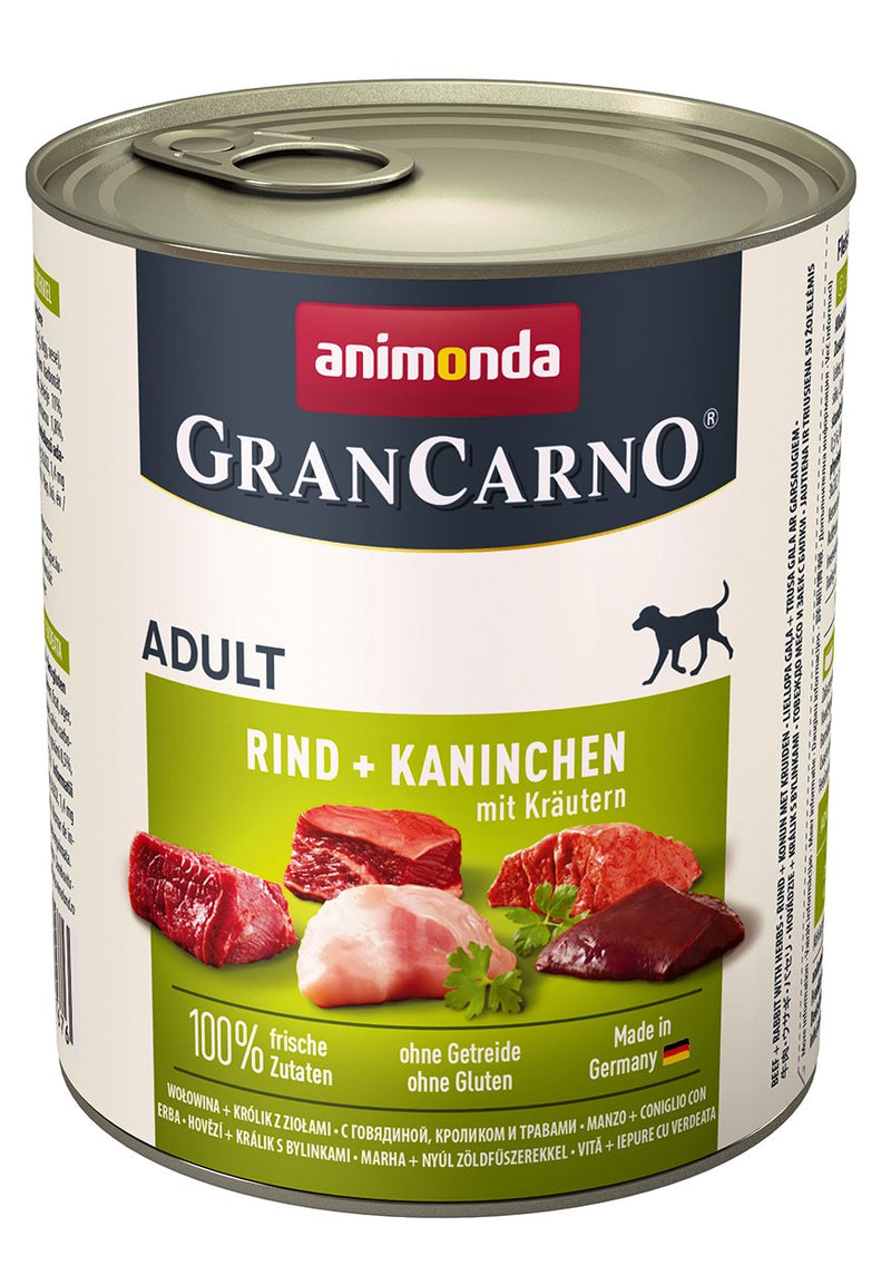 Animonda Grancarno Sabor Adulto: Ternera, Conejo And Hierbas 800G