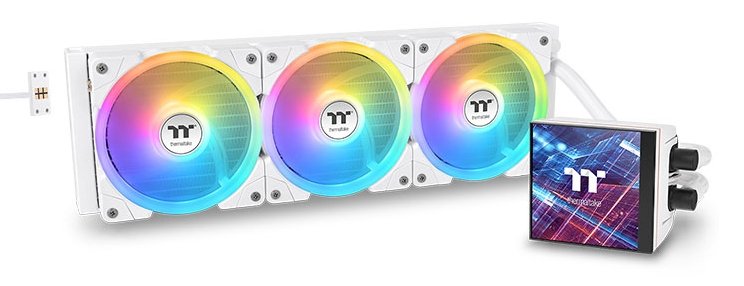Thermaltake Refrigerador Liquido CPU Magfloe 360 Ultra ARGB Sync Aio Cooler Líquido, White White, Edition Niev