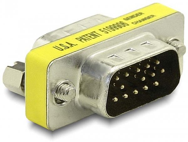 Delock Adapter Gender Changer VGA Male/Male