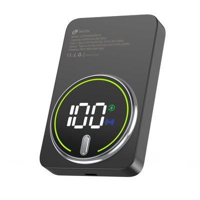 Leotec Powerbank 10000MAH LEPOWW20W10K 20W Wireless Black Includes USB Cable Type-c — image 1