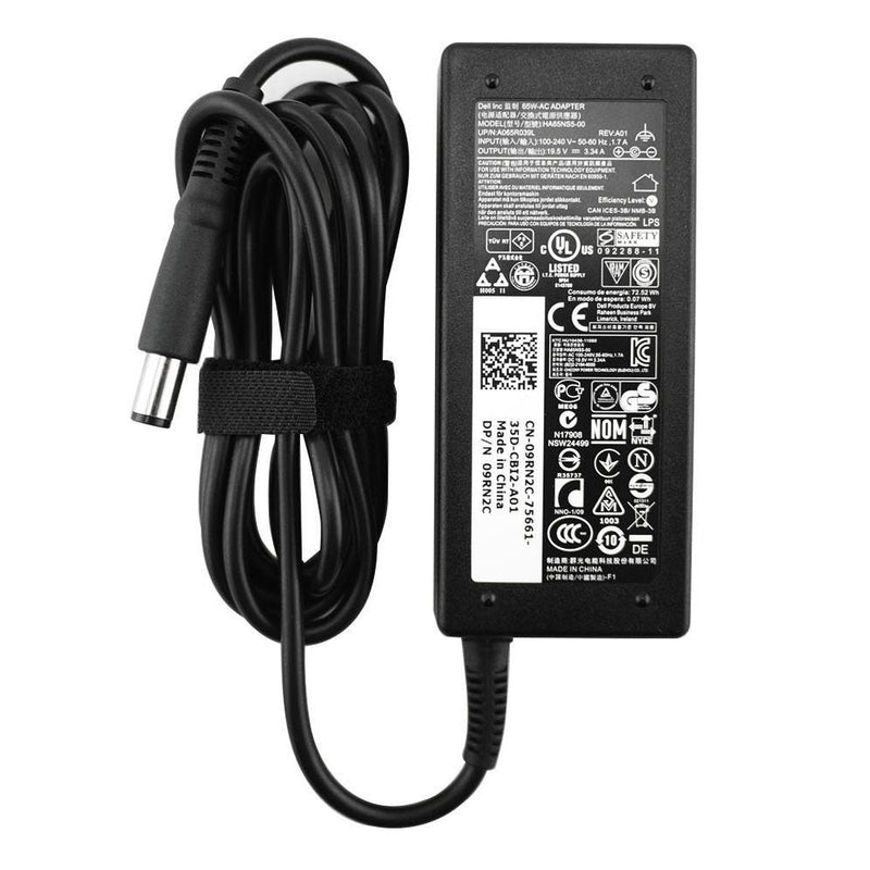 Dell Charger 19.5V 3.34A 65W (7.4MMX5.0MM) With Cable Power New Style PA-12 With Rounded Sides N81TG
