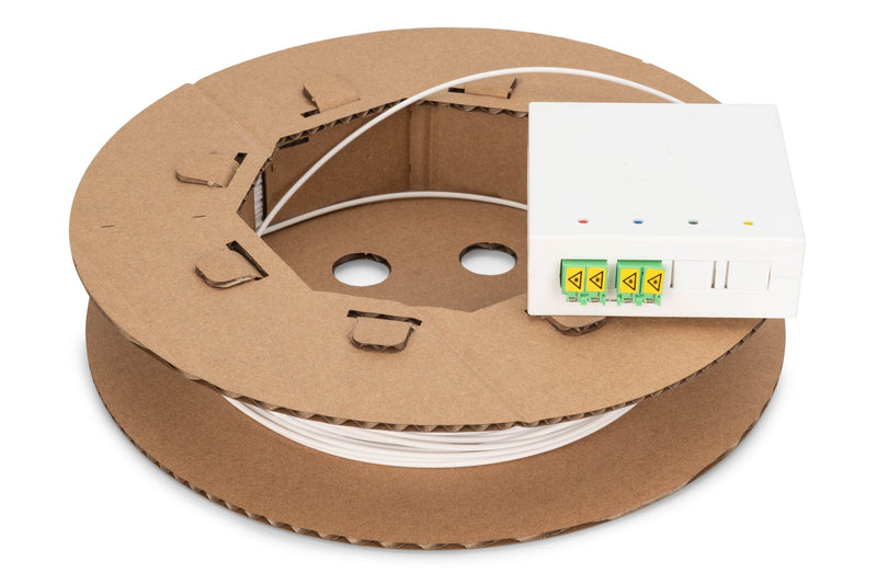 Digitus Kit Installation Cable Bajada Fttx, Premontado, 4 Fibras, Connector Lc/Apc White 70 Metres Casete Empa