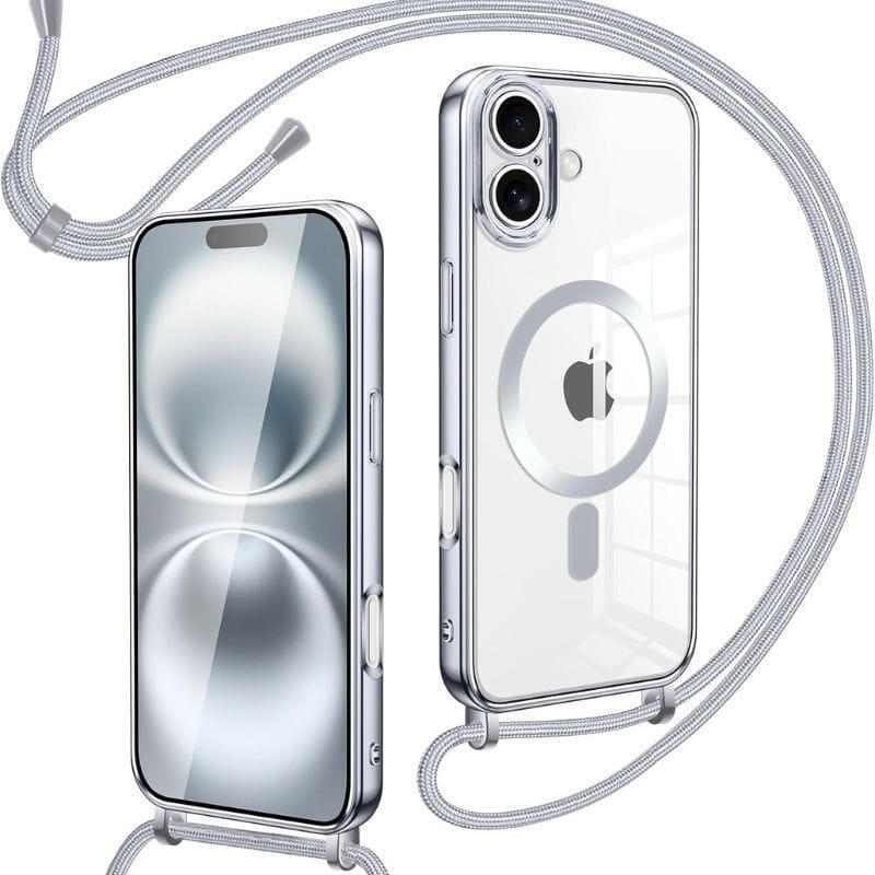 Case Magnética With Colgante Iphone 16 Silver