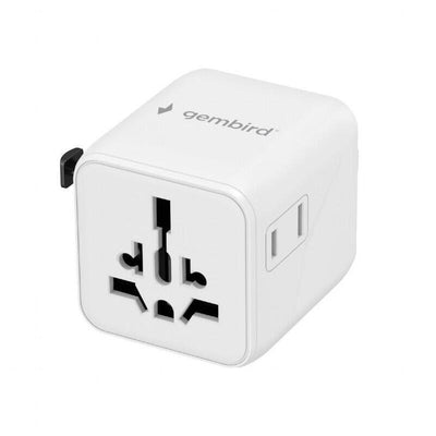 Gembird Universal Travel Power Adapter White — image 1