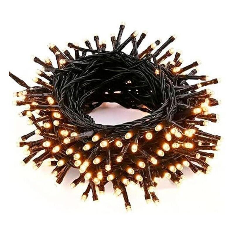 Garland 1608 LED White Cálido Cable Black