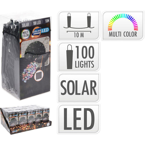 Garland Led, Multicolour IP44, 100 Leds Solar, 10M. Basics — image 1