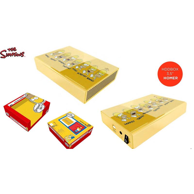 HDD Caja-ext. USB 3,5 SATA Simpson Yellow