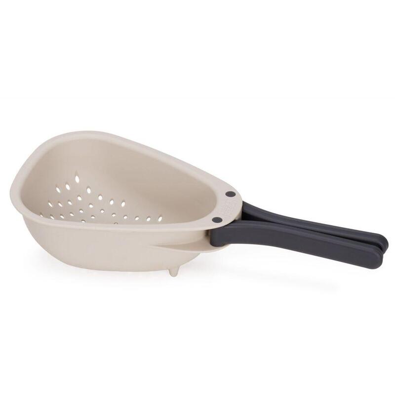 Joseph Droplet Mini White Colander With Folding Handle