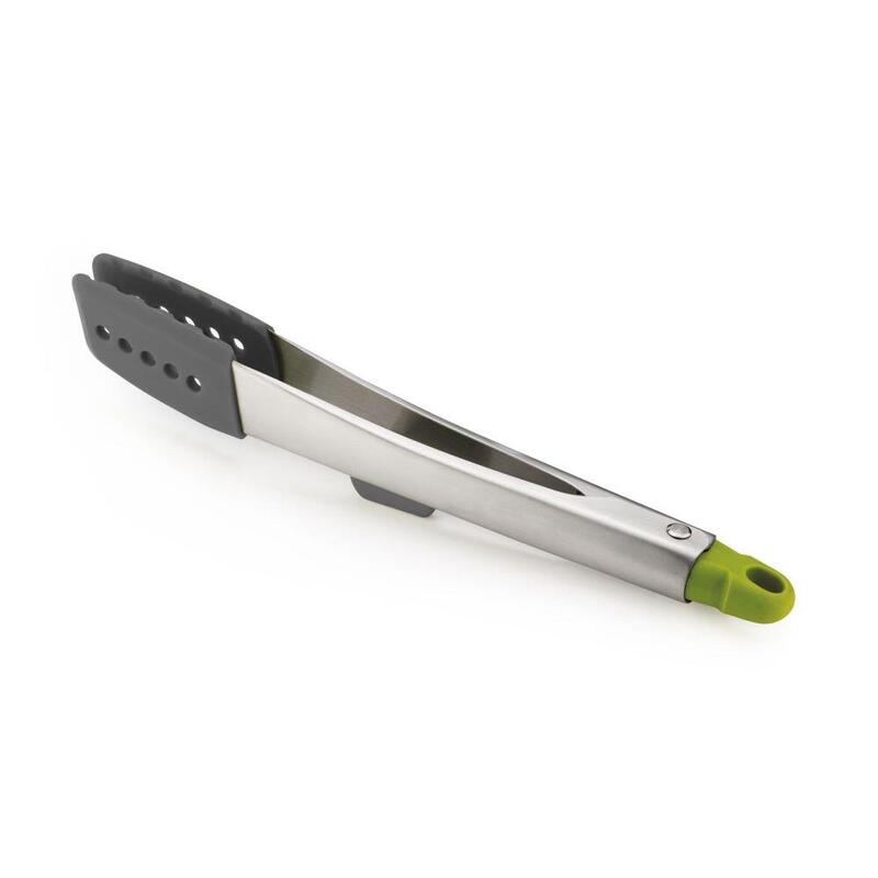 Joseph Elevate Grey Silicone Steel Tongs