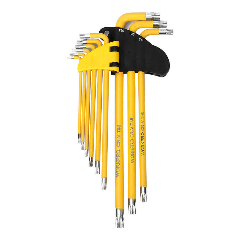 Workpro Set de 9 Llaves Torx Security Arm Long