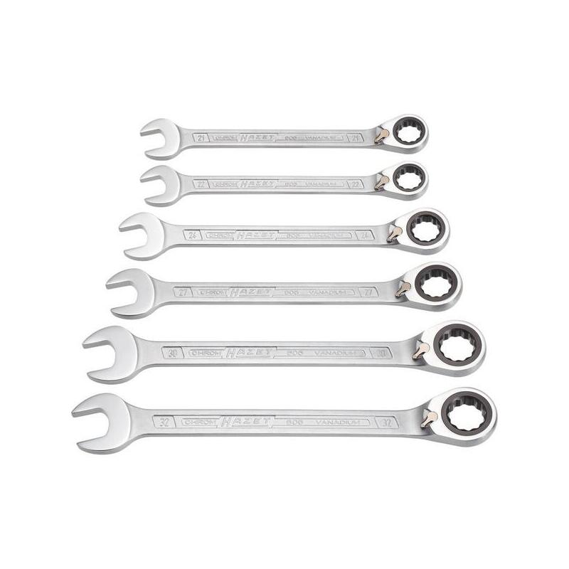 Hazet Set Of Keys Combinadas With Carraca 606/6-1, 6 Pieces Key With Función Carraca Conmutable