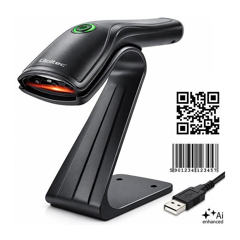 Reader Codes Barcodes 1D 2D + Stand Skaner Qr Ean USB