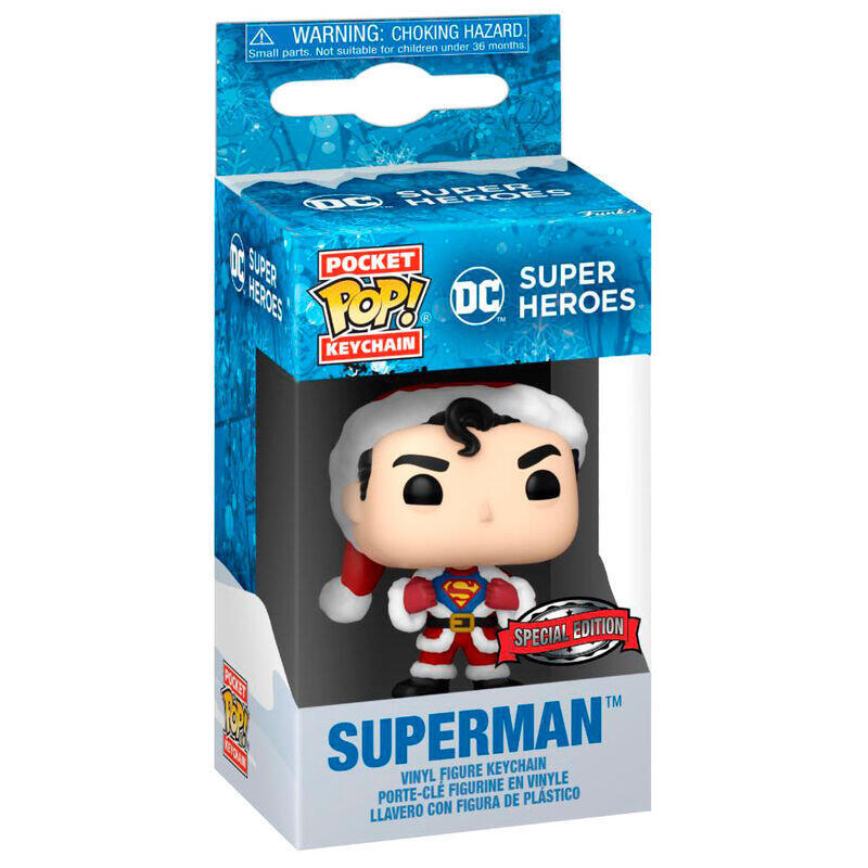 Keyring Pocket Pop DC Comics Holiday Superman Exlusive