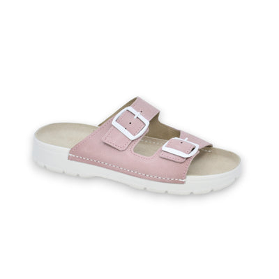 Meeliku Leather Sandals – Pink/White 