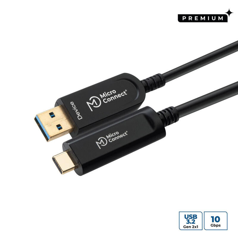 Microconnect MC-USB3.2CA15OP USB Cable USB 3.2 Gen 2 (3.1 Gen 2) 15M USB a USB C Black