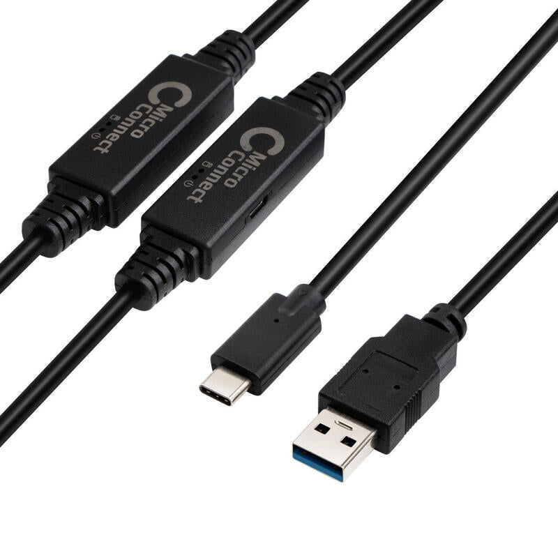 Microconnect USB3.1CA10AMP USB Cable USB 3.2 Gen 1 (3.1 Gen 1) 10M USB C USB a Black