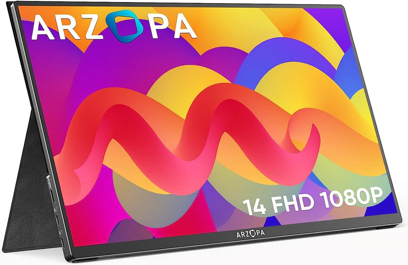 Monitor Laptop Arzopa A1 Gamut Slim 14 FHD IPS With HDMI USB C PC Mac Xbox PS4 PS5