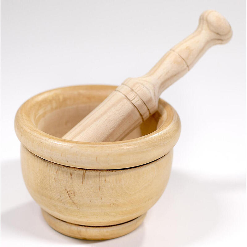 Mortero Wood With Maza Ø14CM.